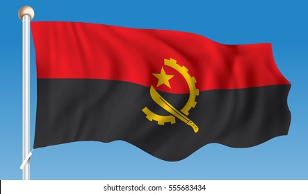 Bandera de Angola - ilustración vectorial