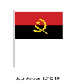 Flag of Angola.Angola Icon vector illustration,National flag for country of Angola isolated, banner vector illustration. Vector illustration eps10.