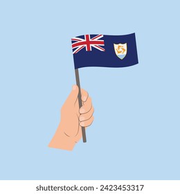 Flagge von Anguilla, Flagge von Hand