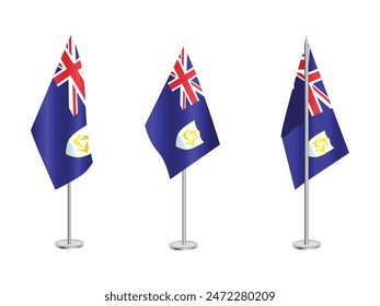 Bandera de Anguila con palo de plata