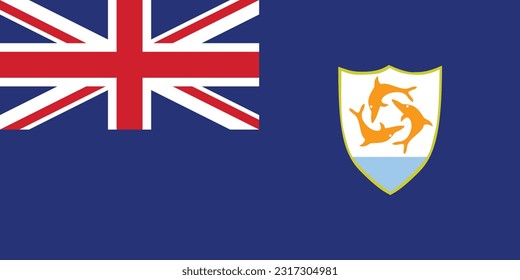Flag of Anguilla - Vector illustration.