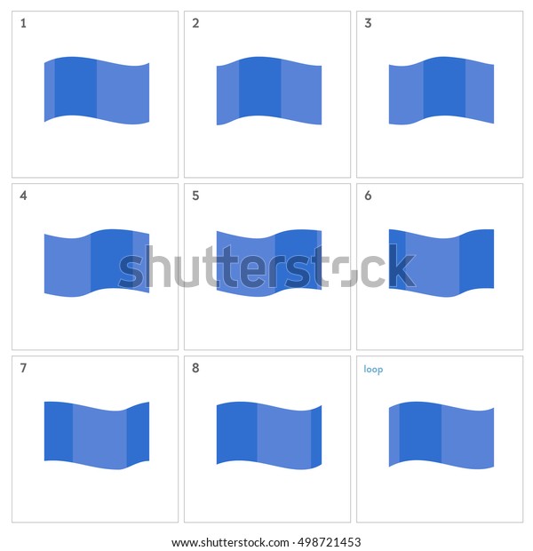 Download Flag Animation Vector Illustration Sprite Sheet Stock ...