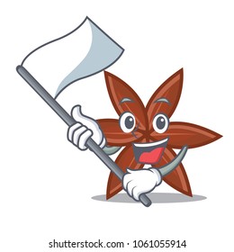 Flag anise mascot cartoon style