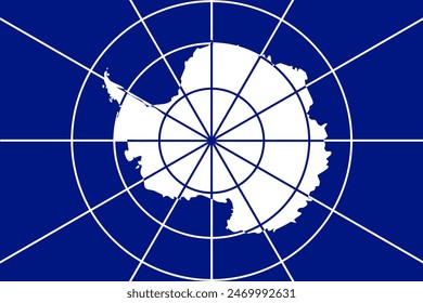 Flag of the Antarctic Treaty Accurate colors and proportions. vector illustration EPS 10.