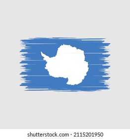 Flag of Antarctica with brush style