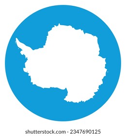 The flag of Antarctica. Button flag icon. Standard color. Circle icon flag. Computer illustration. Digital illustration. Vector illustration.