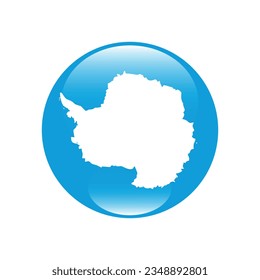 The flag of Antarctica. Button flag icon. Standard color. Circle icon flag. 3d illustration. Computer illustration. Digital illustration. Vector illustration.