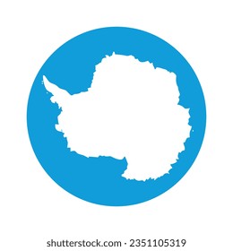 The flag of Antarctica. Button flag icon. Standard color. Circle icon flag. Computer illustration. Digital illustration. Vector illustration.