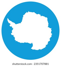 The flag of Antarctica. Button flag icon. Standard color. Circle icon flag. Computer illustration. Digital illustration. Vector illustration.