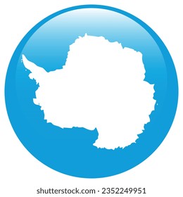 The flag of Antarctica. Button flag icon. Standard color. Circle icon flag. 3d illustration. Computer illustration. Digital illustration. Vector illustration.