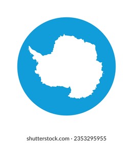 The flag of Antarctica. Button flag icon. Standard color. Circle icon flag. Computer illustration. Digital illustration. Vector illustration.