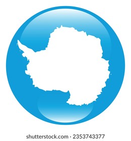 The flag of Antarctica. Button flag icon. Standard color. Circle icon flag. 3d illustration. Computer illustration. Digital illustration. Vector illustration.