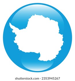 The flag of Antarctica. Button flag icon. Standard color. Circle icon flag. 3d illustration. Computer illustration. Digital illustration. Vector illustration.