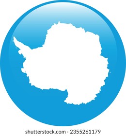 The flag of Antarctica. Button flag icon. Standard color. Circle icon flag. 3d illustration. Computer illustration. Digital illustration. Vector illustration.