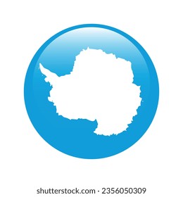 The flag of Antarctica. Button flag icon. Standard color. Circle icon flag. 3d illustration. Computer illustration. Digital illustration. Vector illustration.