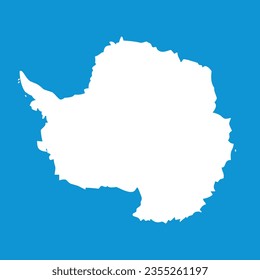 The flag of Antarctica. Flag icon. Standard color. A square flag. Computer illustration. Digital illustration. Vector illustration.