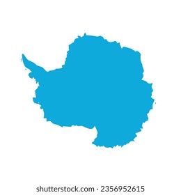 The flag of Antarctica. Flag icon. White background. A square flag. Computer illustration. Digital illustration. Vector illustration.