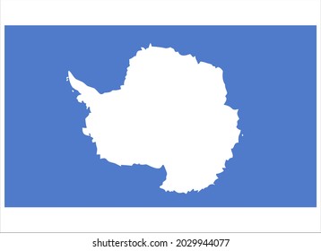 Flag of Antarctica Isolated Vector