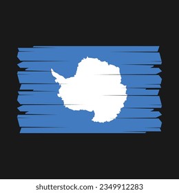 Flag of Antarctica national country symbol vector illustration