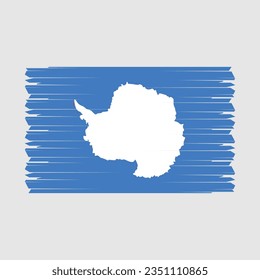 Flag of Antarctica national country symbol vector illustration