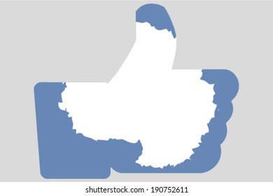 The flag of Antarctica in a Thumbs Up Icon