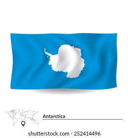 Flag of Antarctica - vector illustration