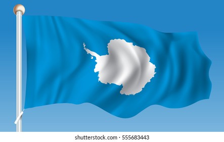 Flag of Antarctica - vector illustration