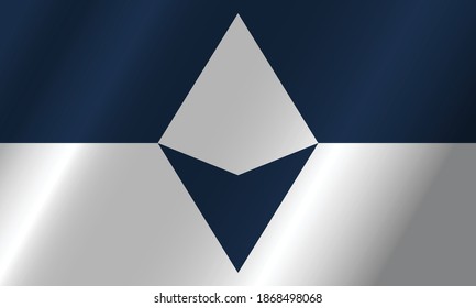 Flag of Antarctica Waving Illustration