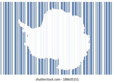 The Flag of Antartica in a Barcode Format