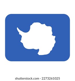 Flag Antartica Emoji Icon Isolated Vector Illustration On White Background