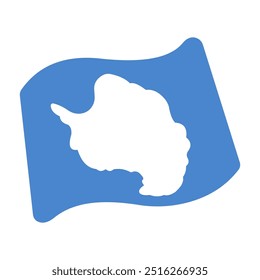 Flag of Antartica icon vector. Antartica flag emoticon illustration.