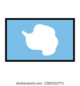 Flag Antartica Vector Emoji Illustration. Antartica Flag icon