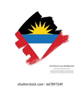 Flag of Antigua and Barbuda, brush stroke background