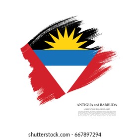 Flag of Antigua and Barbuda, brush stroke background
