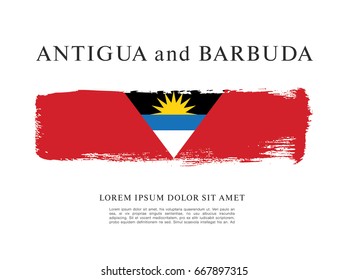 Flag of Antigua and Barbuda, brush stroke background
