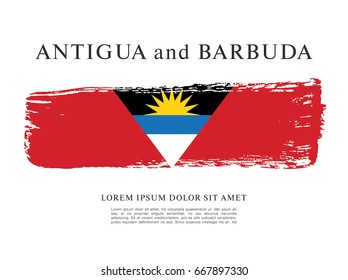 Flag of Antigua and Barbuda, brush stroke background