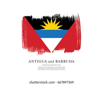 Flag of Antigua and Barbuda, brush stroke background