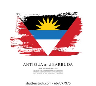 Flag of Antigua and Barbuda, brush stroke background