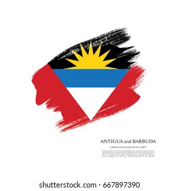 Flag of Antigua and Barbuda, brush stroke background
