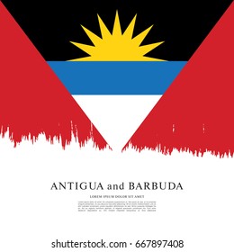 Flag of Antigua and Barbuda, brush stroke background