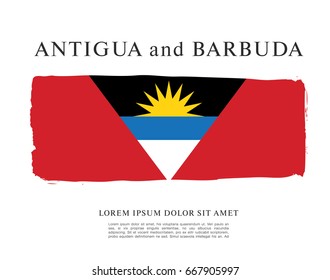 Flag of Antigua and Barbuda, brush stroke background