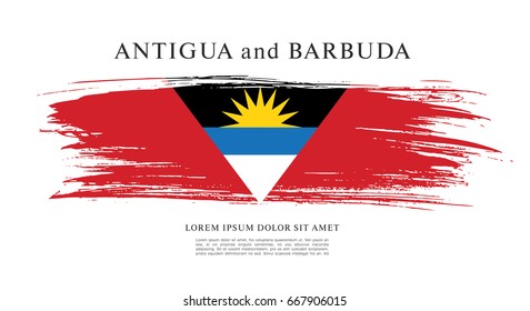 Flag of Antigua and Barbuda, brush stroke background