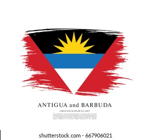 Flag of Antigua and Barbuda, brush stroke background