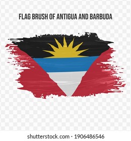 Flag Of Antigua and Barbuda in texture brush  with transparent background, vector illustration in eps file