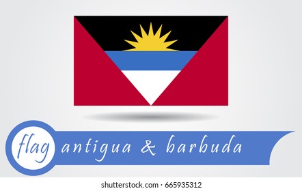 flag of antigua and barbuda vector eps 10. design flat with name