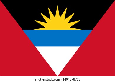 Flag of Antigua and Barbuda a vector illustration