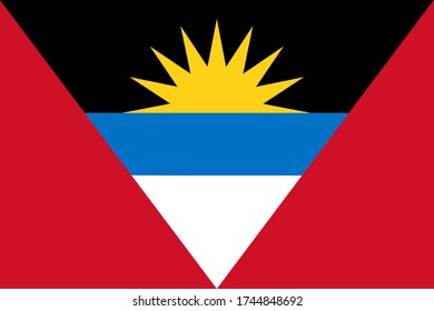 Flag of Antigua and Barbuda. Vector Illustration