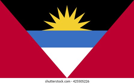 Flag of Antigua and Barbuda.  Vector illustration