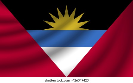 Flag of Antigua and Barbuda, vector illustration