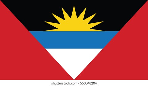 Flag of Antigua and Barbuda , Vector Illustration